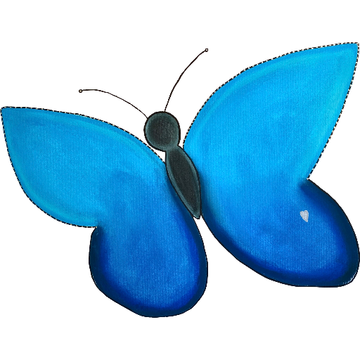 Logo blauer Schmetterling